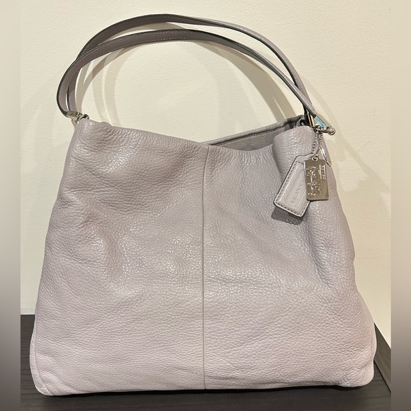 Coach Madison Phoebe GreyQuartz shoulder bag NWOT